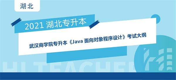 2021年武汉商学院专升本《Java面向对象程序设计》考试大纲