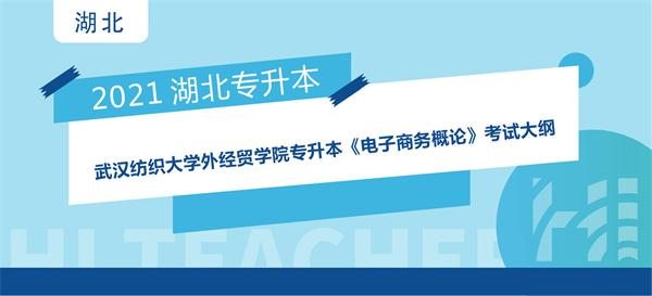 2021年武汉纺织大学外经贸学院专升本《电子商务概论》考试大纲